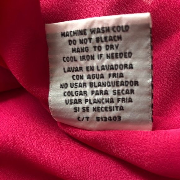 Danny and Nicole sheer dark pink blouse jacket shacket short sleeves Size 14 - Picture 11 of 11